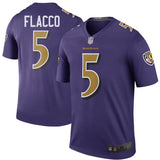 Men's Baltimore Ravens Joe Flacco Purple Color Rush Legend Jersey