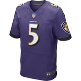 Men's Baltimore Ravens Joe Flacco Purple Elite Jersey