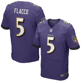 Men's Baltimore Ravens Joe Flacco Purple Elite Jersey