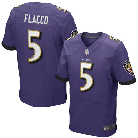 Men's Baltimore Ravens Joe Flacco Purple Elite Jersey