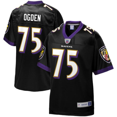 Men's Baltimore Ravens Jonathan Ogden NFL Pro Line Black Retired Player Team Color Jersey