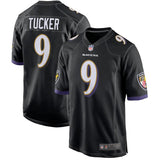 Men's Baltimore Ravens Justin Tucker Black Game Jersey