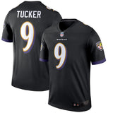 Men's Baltimore Ravens Justin Tucker Black Legend Jersey