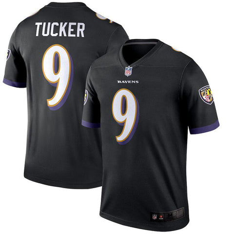 Men's Baltimore Ravens Justin Tucker Black Legend Jersey