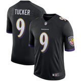 Men's Baltimore Ravens Justin Tucker Black Speed Machine Limited Jersey