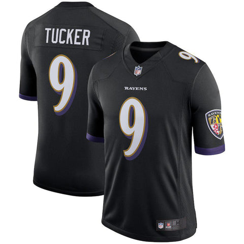Men's Baltimore Ravens Justin Tucker Black Speed Machine Limited Jersey