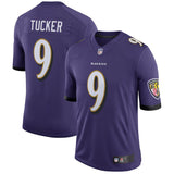 Men's Baltimore Ravens Justin Tucker Purple Speed Machine Limited Player Jersey