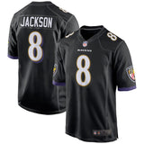Men's Baltimore Ravens Lamar Jackson Black 2018 NFL Draft Pick Game Jersey