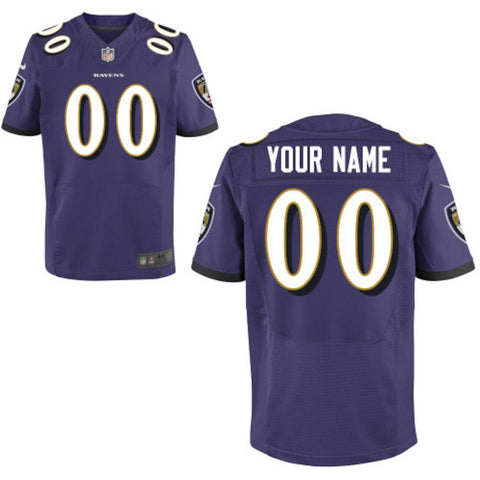 Men's Baltimore Ravens Purple Speed Machine Custom Elite Jersey
