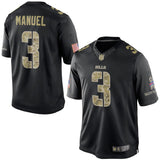 Men's Buffalo Bills EJ Manuel Black Salute To Service Jersey