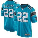 Men's Carolina Panthers Christian McCaffrey  Blue Game Jersey