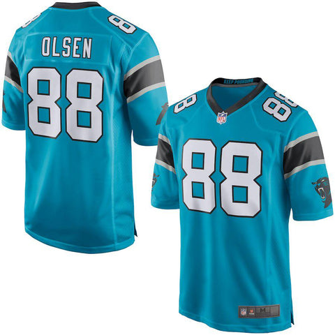 Men's Carolina Panthers Greg Olsen Blue Game Jersey