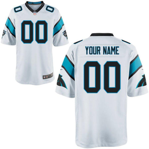 Men's Carolina Panthers Customized Game White Jersey