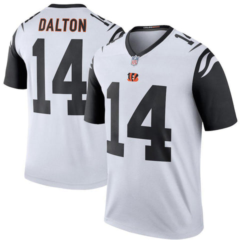 Men's Cincinnati Bengals Andy Dalton White Color Rush Legend Jersey