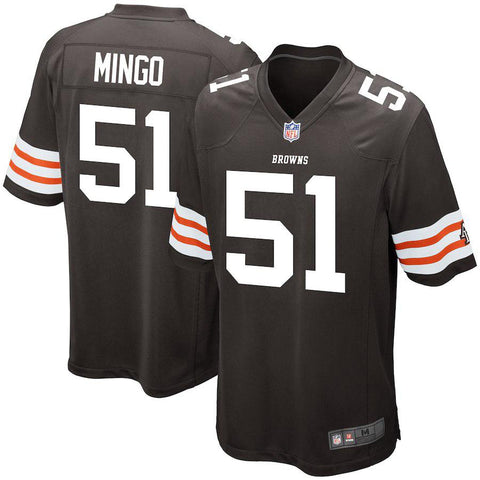 Men's Cleveland Browns Historic Logo Barkevious Mingo Brown Game Jersey