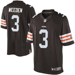 Men's Cleveland Browns Historic Logo Brandon Weeden Brown Limited Jersey