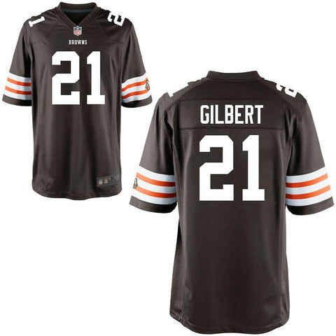 Men's Cleveland Browns Historic Logo Justin Gilbert Brown Game Jersey