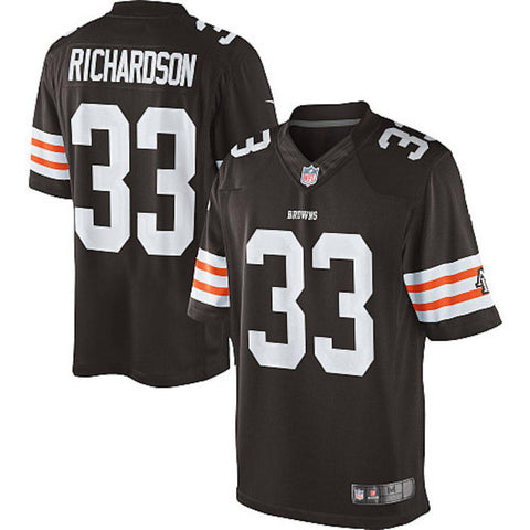 Men's Cleveland Browns Historic Logo Trent Richardson Brown Limited Jersey