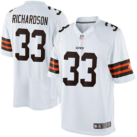 Men's Cleveland Browns Historic Logo Trent Richardson White Limited Jersey