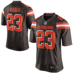Men's Cleveland Browns Joe Haden Brown Game Jersey