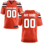Men's Cleveland Browns Orange Custom Alternate Elite Jersey