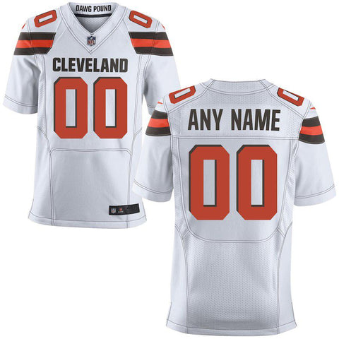 Men's Cleveland Browns White Elite Custom Jersey