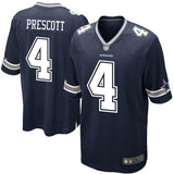 Men's Dallas Cowboys Dak Prescott Navy Game Jersey