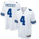 Men's Dallas Cowboys Dak Prescott  White Game Jersey