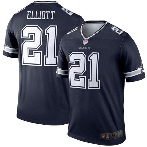 Men's Dallas Cowboys Ezekiel Elliott Navy Legend Jersey