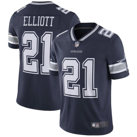 Men's Dallas Cowboys Ezekiel Elliott  Navy Vapor Untouchable Limited Player Jersey