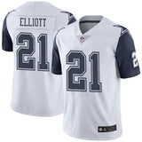 Men's Dallas Cowboys Ezekiel Elliott  White Vapor Untouchable Color Rush Limited Player Jersey