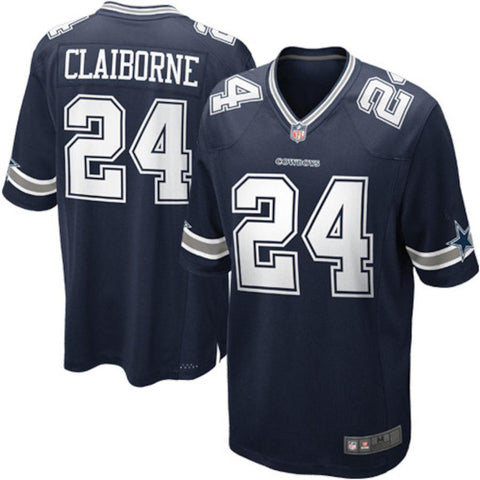 Men's Dallas Cowboys Morris Claiborne Navy Blue Team Color Game Jersey
