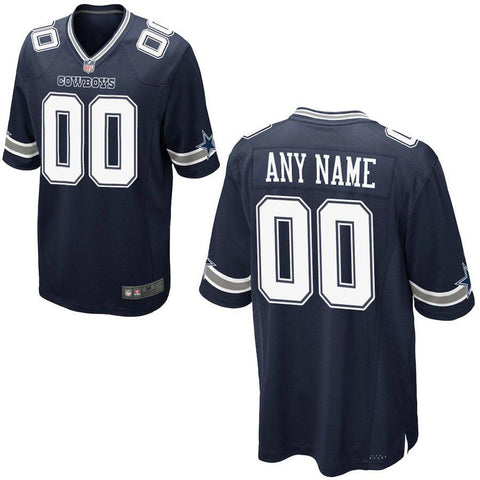 Men's Dallas Cowboys Navy Custom Game Jersey