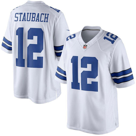 Men's Dallas Cowboys Roger Staubach White Retired Player Limited Jersey