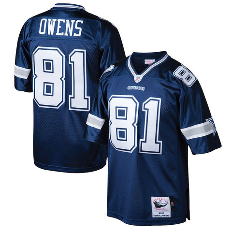Men's Dallas Cowboys Terrell Owens Mitchell & Ness Navy Throwback  Retired Player Jersey