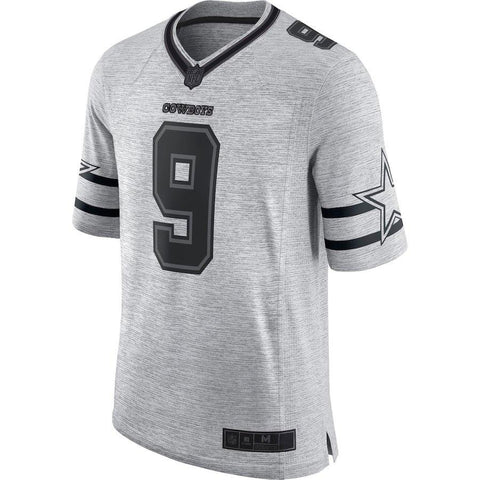 Men's Dallas Cowboys Tony Romo Gridiron Gray II Limited Jersey