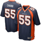 Men's Denver Broncos Bradley Chubb Navy 2018 NFL Draft Pick Game Jersey
