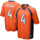 Men's Denver Broncos Case Keenum Orange Game Jersey