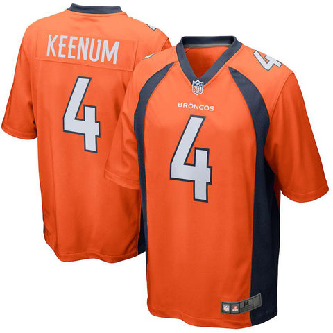 Men's Denver Broncos Case Keenum Orange Game Jersey