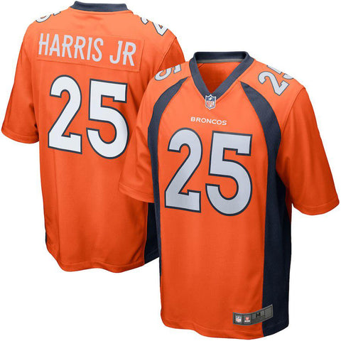 Men's Denver Broncos Chris Harris Jr Orange Game Jersey