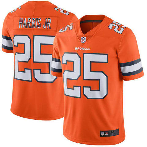 Men's Denver Broncos Chris Harris Jr Orange Vapor Untouchable Color Rush Limited Player Jersey