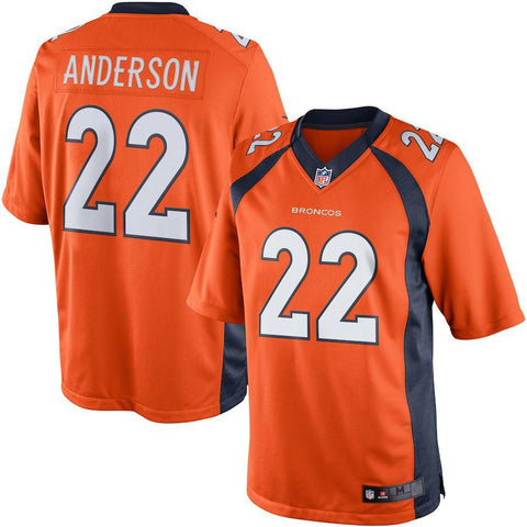Men's Denver Broncos CJ Anderson Orange Limited Jersey