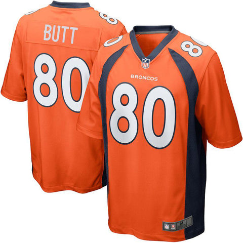 Men's Denver Broncos Jake Butt Orange Game Jersey