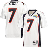 Men's Denver Broncos John Elway Mitchell & Ness White 1998 Throwback Authentic Jersey