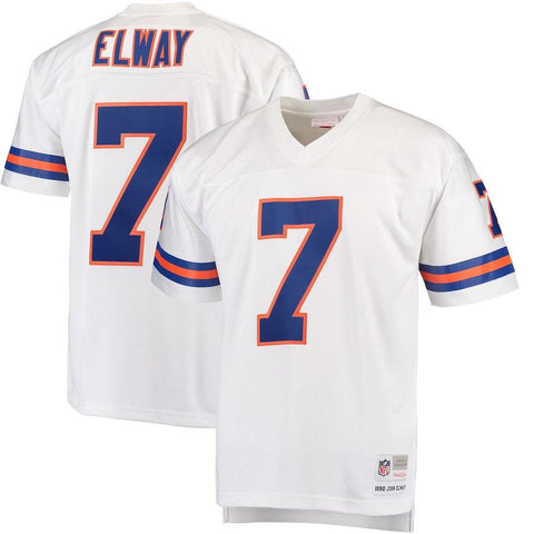 Men's Denver Broncos John Elway Mitchell & Ness White Retired Player Jersey