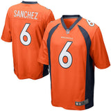 Men's Denver Broncos Mark Sanchez  Orange Game Jersey