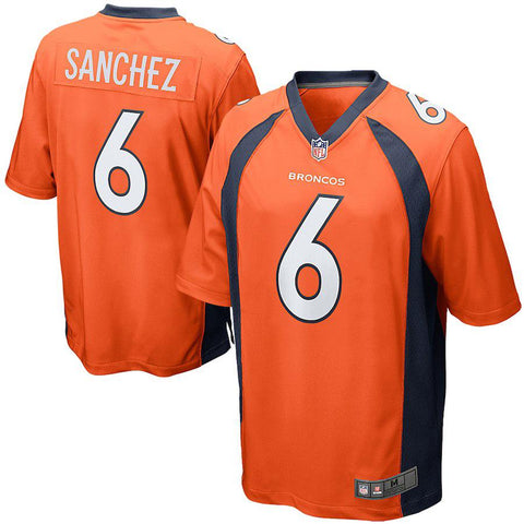 Men's Denver Broncos Mark Sanchez  Orange Game Jersey