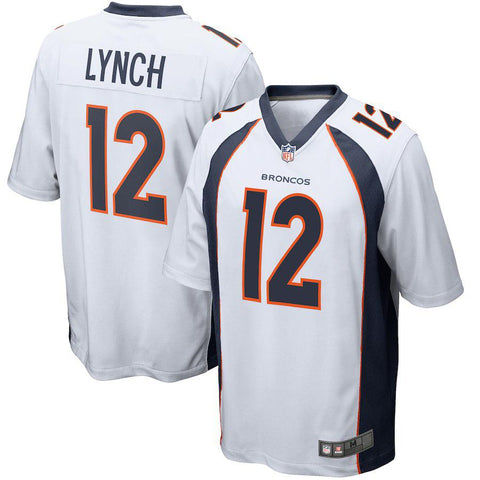 Men's Denver Broncos Paxton Lynch White Game Jersey