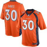 Men's Denver Broncos Terrell Davis  Orange Retired Player Limited Jersey