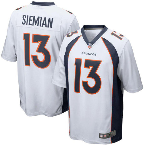 Men's Denver Broncos Trevor Siemian Nike White Game Jersey